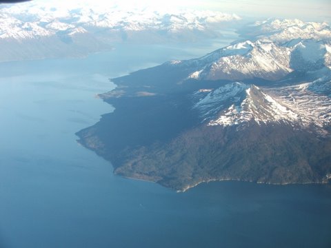 Beagle Channel (left) and Yendegaia Bay (right)