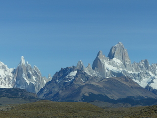 Cerro Torre (left) and Fitz Roy, Patagonia