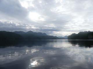 Emerging from Nakwakto Rapids <br>into Seymour Inlet