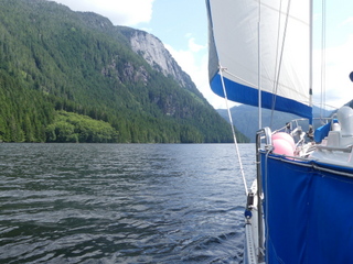 Under sail in Alison Sound
