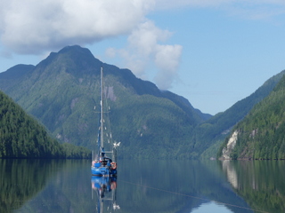 Stern-tied in Summers Bay
