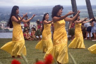Polynesian dancers, Hilo, Hawaii