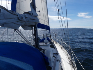 Sailing downwind to Sturt Bay, Texada