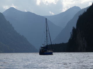 On a mooring buoy in Princess Louisa Inlet