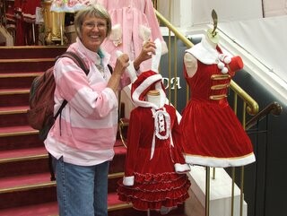 Jenny checks out the Santa outfits