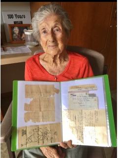 Eileen and her scrapbook