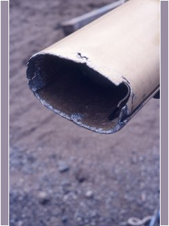 Corroded mast foot