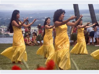 Polynesian dancers, Hilo, Hawaii